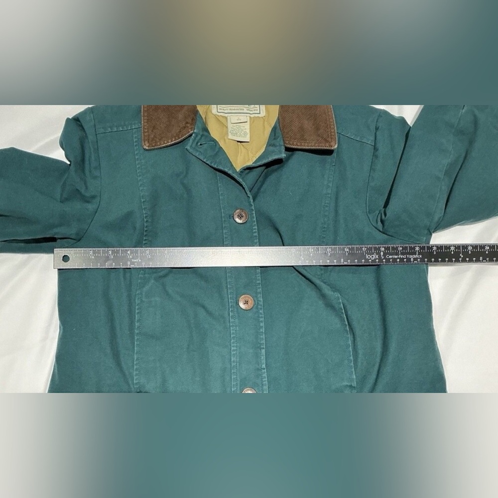Women’s LL bean Adirondack Chore Barn Coat Jacket Size Small Teal w/Thinsulate - Picture 6 of 6